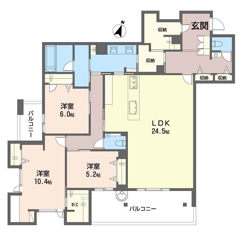ミュリエル箕面 205号室 間取図