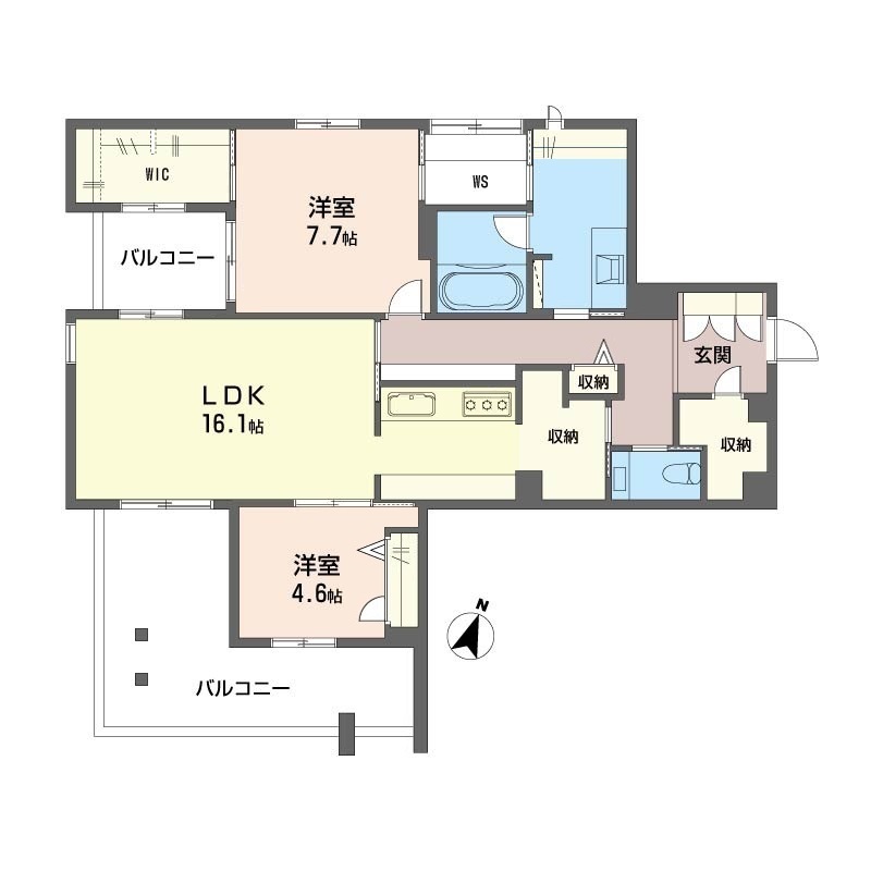 ミュリエル箕面 406号室 間取図